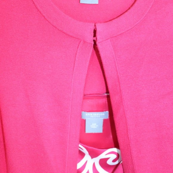 Ann Taylor Dress Spaghetti Strap with Matching Shrug Sweater Size 12P - Picture 9 of 14